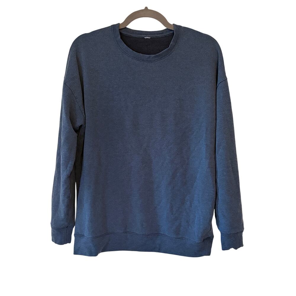Athleta sweatshirt medium blue tencel athleisure comfy
